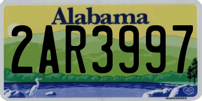 AL license plate 2AR3997