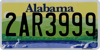 AL license plate 2AR3999