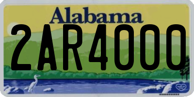 AL license plate 2AR4000