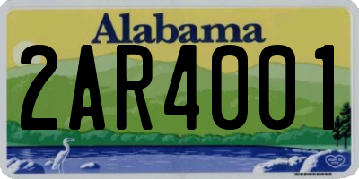 AL license plate 2AR4001