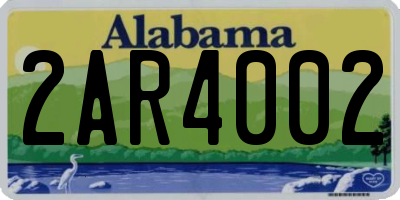 AL license plate 2AR4002