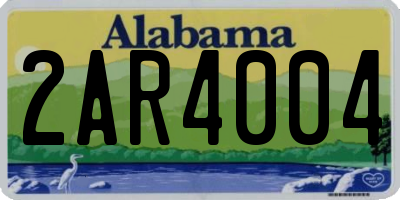 AL license plate 2AR4004