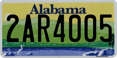 AL license plate 2AR4005
