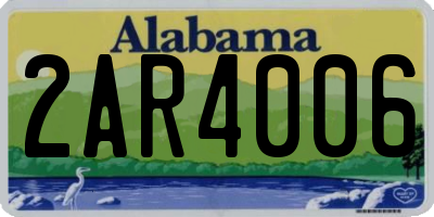 AL license plate 2AR4006