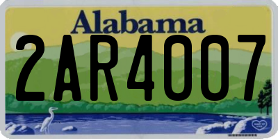 AL license plate 2AR4007
