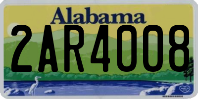 AL license plate 2AR4008