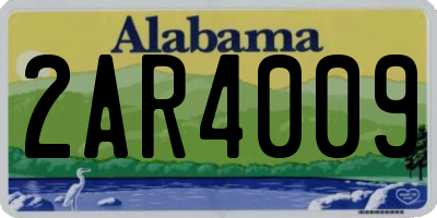 AL license plate 2AR4009
