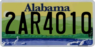 AL license plate 2AR4010