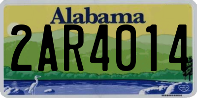AL license plate 2AR4014