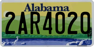 AL license plate 2AR4020
