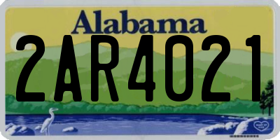 AL license plate 2AR4021