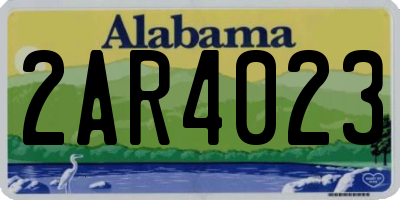 AL license plate 2AR4023