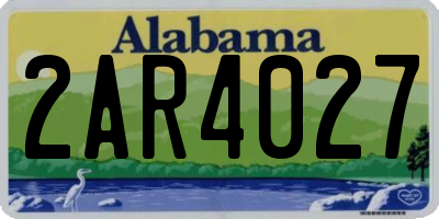 AL license plate 2AR4027