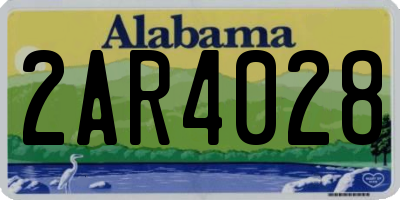 AL license plate 2AR4028