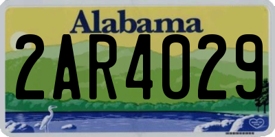 AL license plate 2AR4029