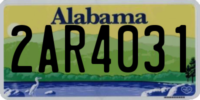 AL license plate 2AR4031