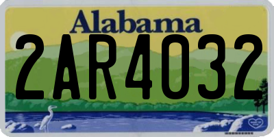 AL license plate 2AR4032