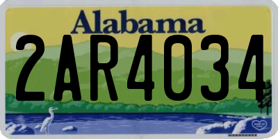AL license plate 2AR4034