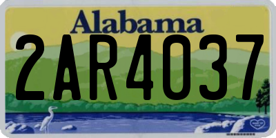AL license plate 2AR4037