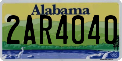 AL license plate 2AR4040