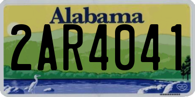 AL license plate 2AR4041
