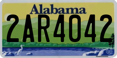 AL license plate 2AR4042