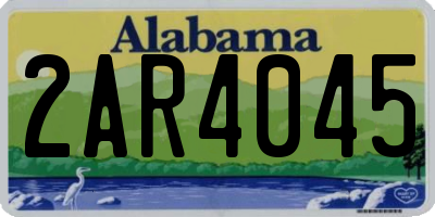 AL license plate 2AR4045