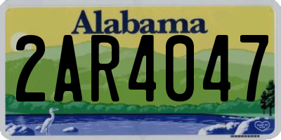 AL license plate 2AR4047