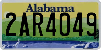 AL license plate 2AR4049