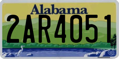 AL license plate 2AR4051