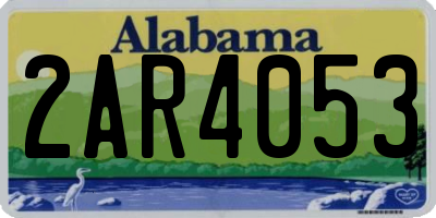 AL license plate 2AR4053