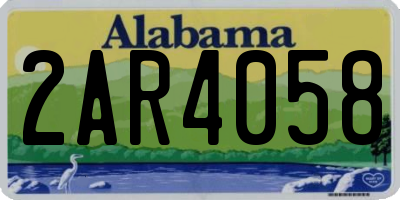 AL license plate 2AR4058
