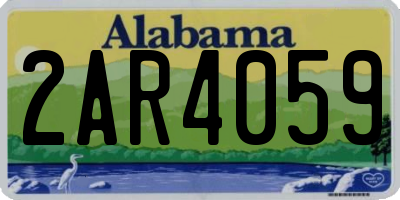 AL license plate 2AR4059