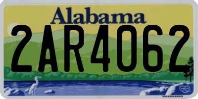 AL license plate 2AR4062