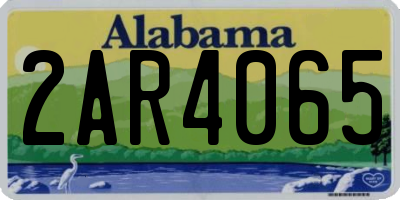 AL license plate 2AR4065