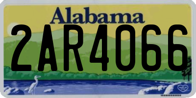 AL license plate 2AR4066