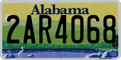 AL license plate 2AR4068