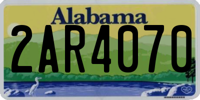AL license plate 2AR4070