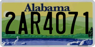 AL license plate 2AR4071