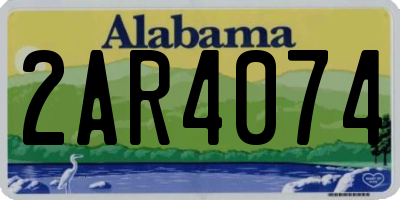 AL license plate 2AR4074