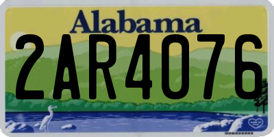 AL license plate 2AR4076