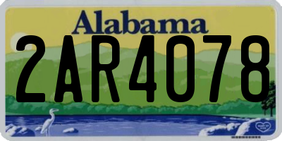 AL license plate 2AR4078
