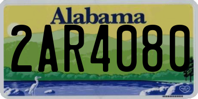 AL license plate 2AR4080