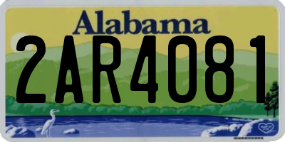 AL license plate 2AR4081