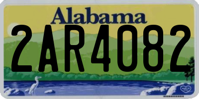 AL license plate 2AR4082