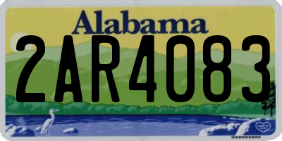 AL license plate 2AR4083