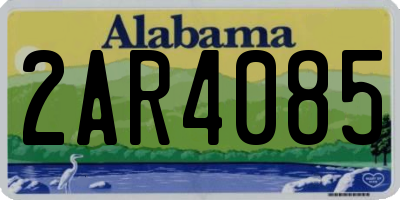 AL license plate 2AR4085