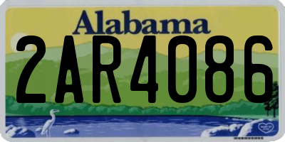 AL license plate 2AR4086