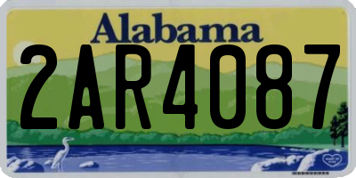 AL license plate 2AR4087