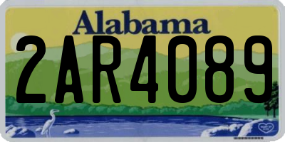 AL license plate 2AR4089